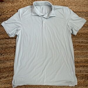 Southern Tide Men’s XL Grey & Blue Striped brrr-eeze polo